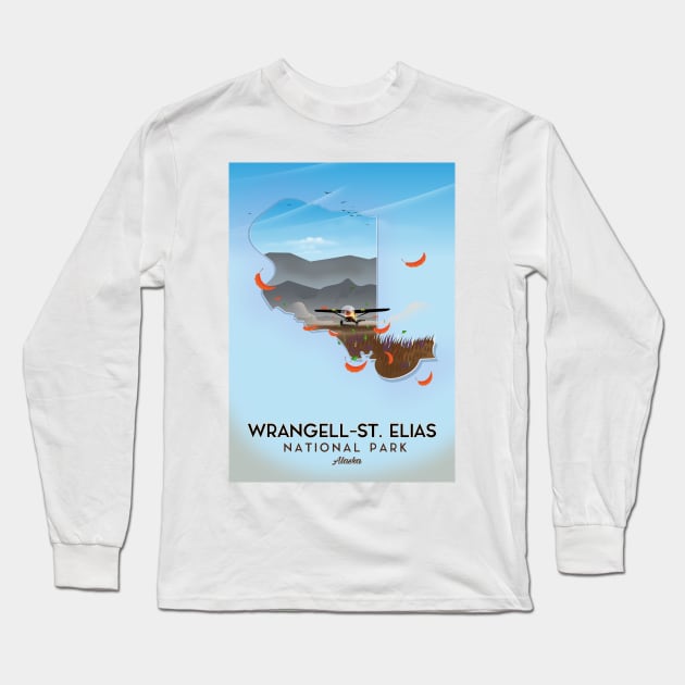 Wrangell - St. Elias National park Long Sleeve T-Shirt by nickemporium1